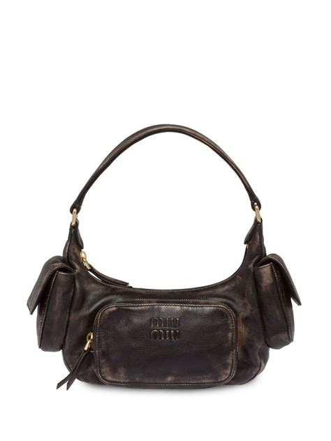 miu miu pocket bag brown|farfetch handbags miu.